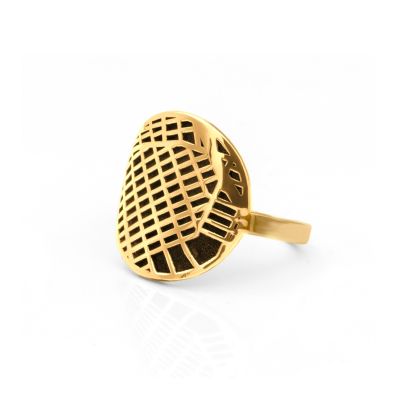 Precious Spot Silhouette Map Ring [18K Gold Vermeil]