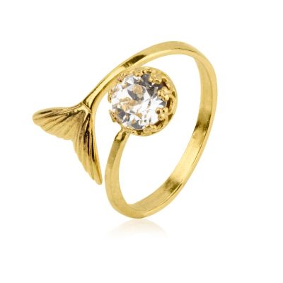 Mermaid's Treasure Ring [white crystal]