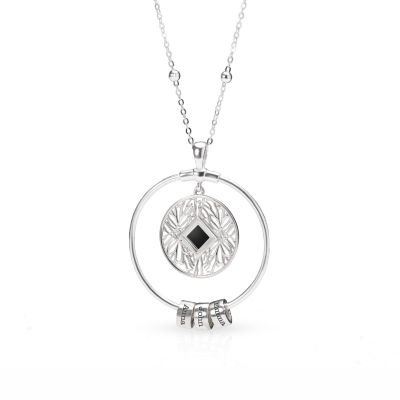 Roots of Love Name Necklace With Nano Bible [Sterling Silver]