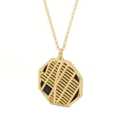 Family Paths Silhouette Map Necklace [18K Gold Vermeil]