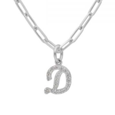 Shine Bright Initial Necklace [Sterling Silver]