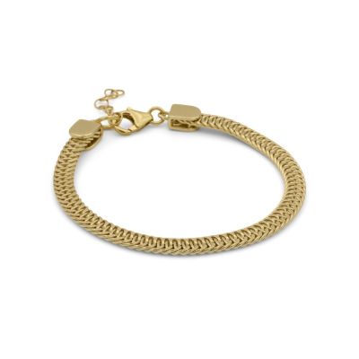 Madison Herringbone Bracelet [18k Gold Plated]