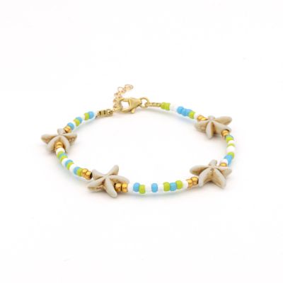 Tropical Howlite Star Anklet