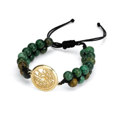 Turquoise Map Men Bracelet [18K Gold Vermeil]