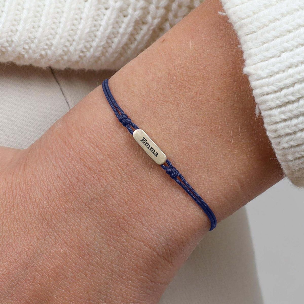 My Story Name Bracelet - Blue [14 Karat Gold]