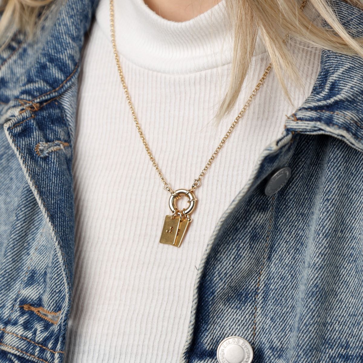Go Bold in Braille Initial Necklace