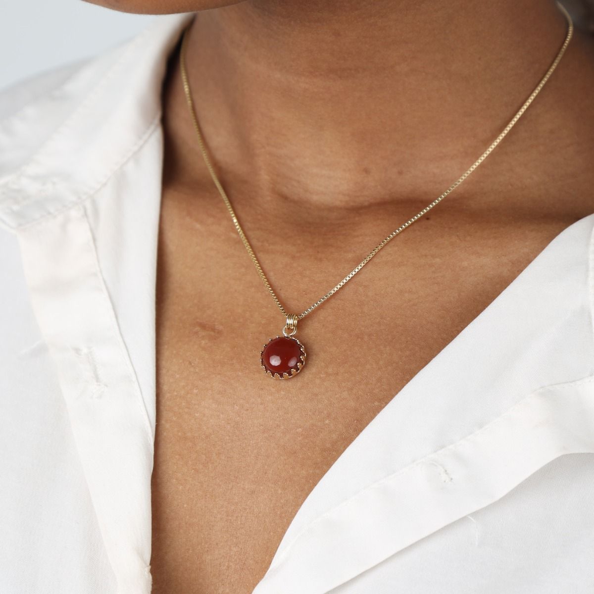 Sun Love Carnelian Sphere Necklace