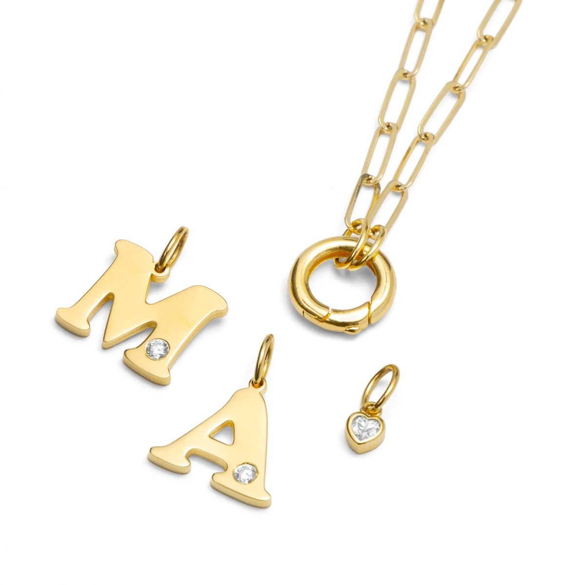 Crystal Initial Circle Necklace Bubble Crystal Necklace With Initials 18K  Gold Vermeil Letter