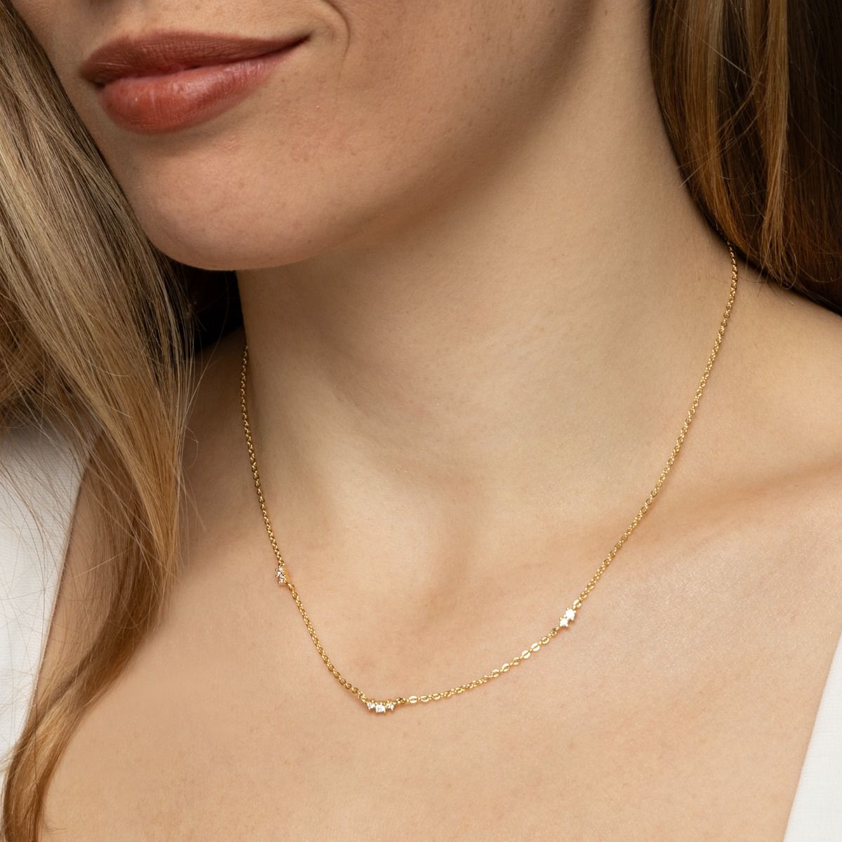 Crystal Cosmos Necklace [Gold Plated]