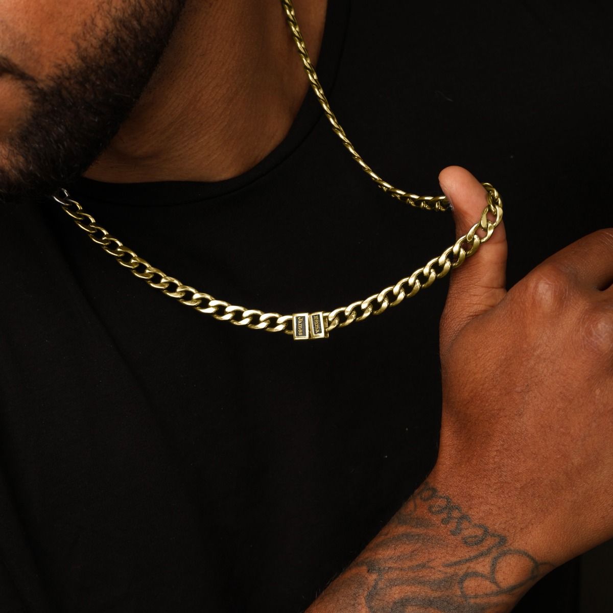 Cuban Link Chain With Names [Gold Plated]