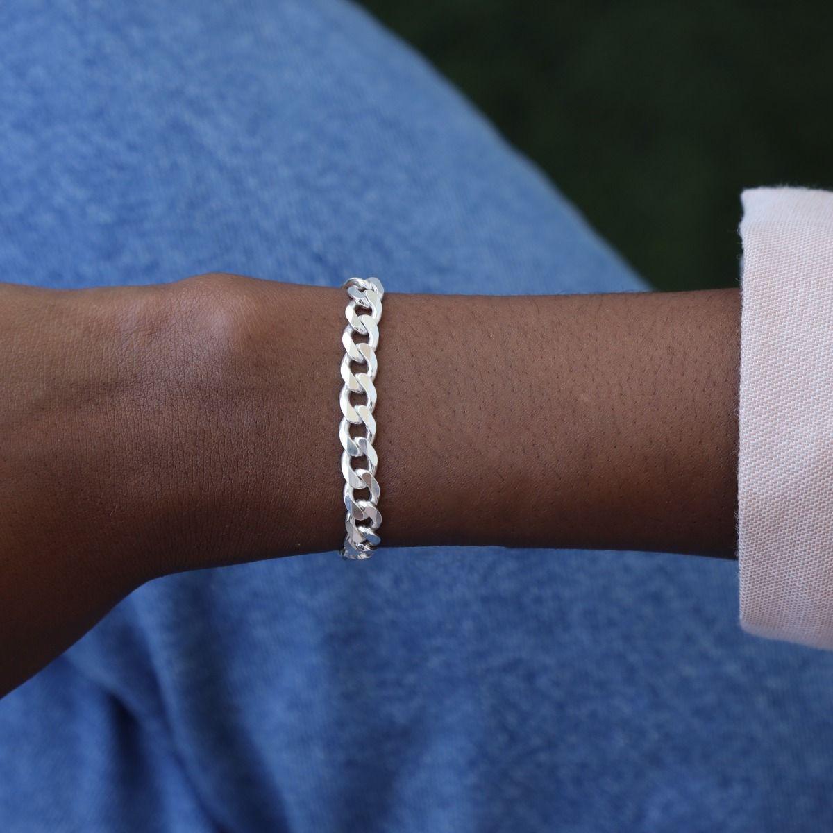 Classic Beca Bracelet [Sterling Silver Curb Chain]