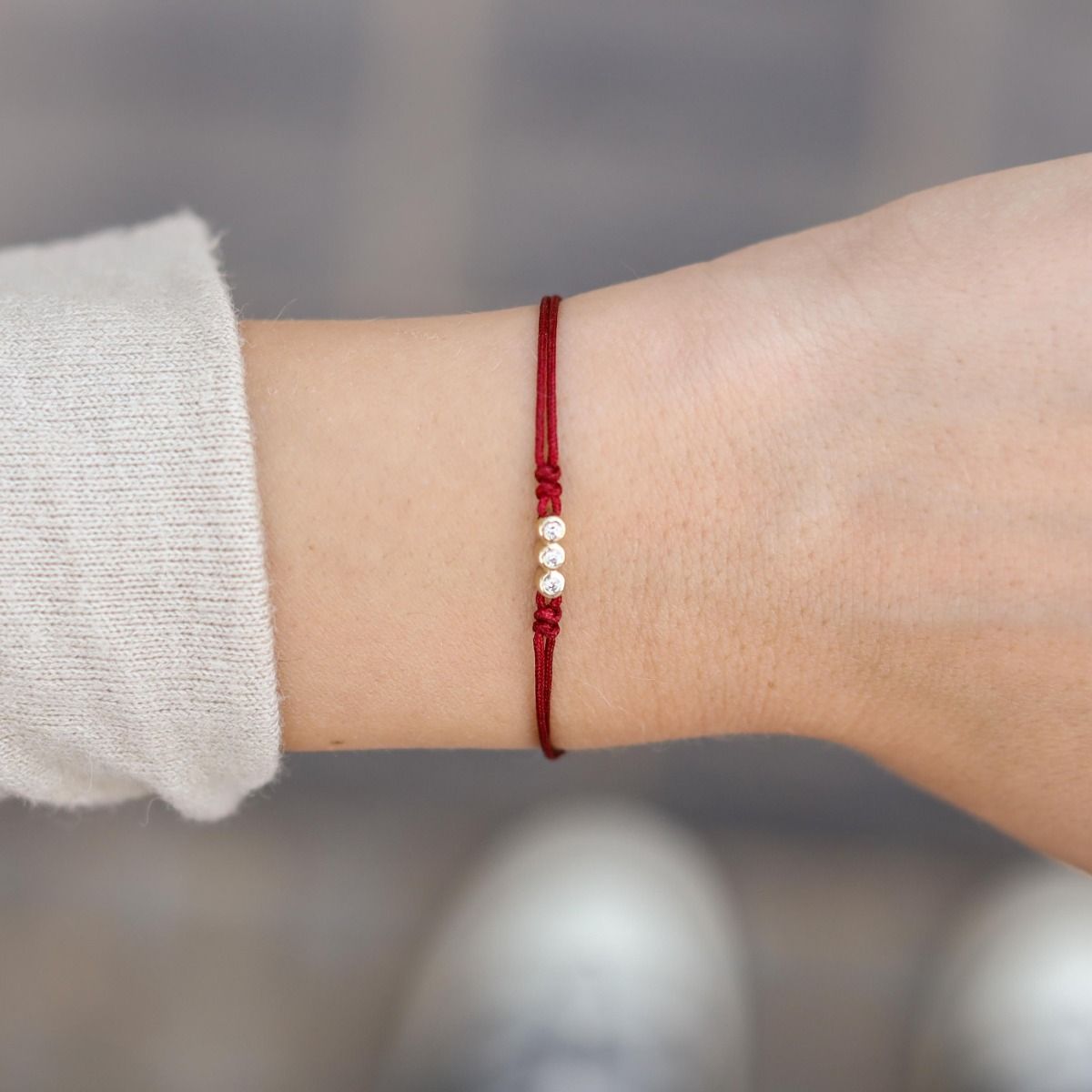 Diamond Constellation Bracelet - Red [14 Karat Gold]