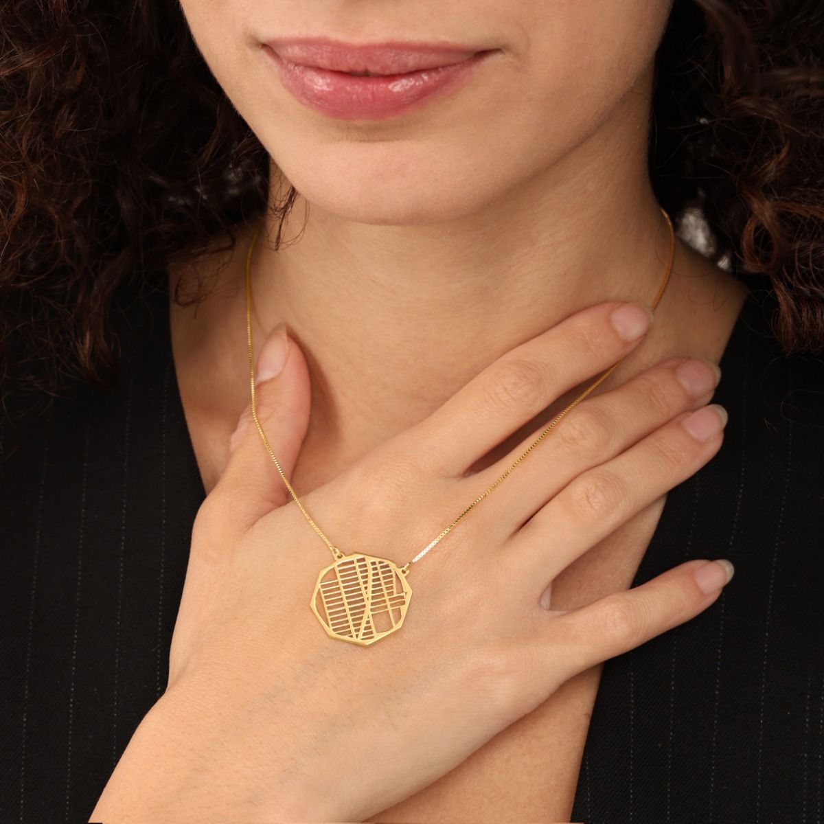 Treasured Place Map Necklace [18K Gold Plated]
