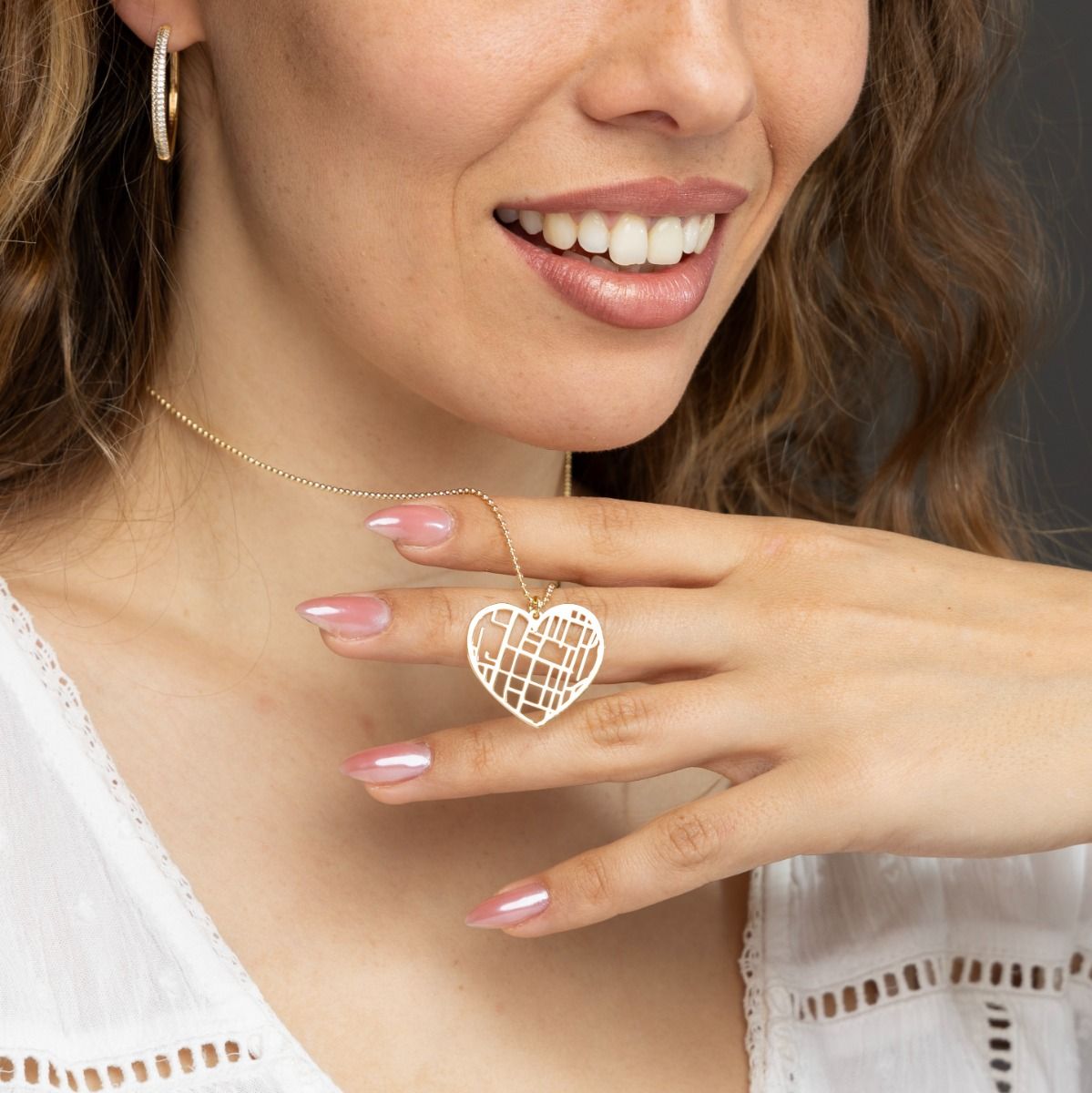 Heart Map Necklace [18K Gold Plated]