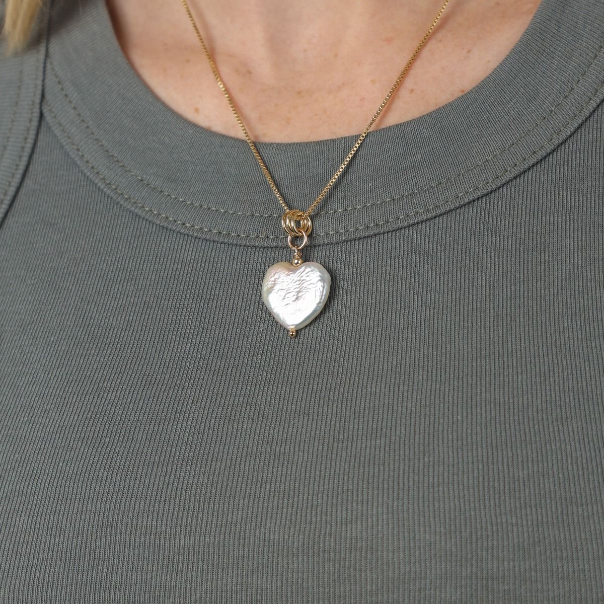 Heart of Pearl Necklace - 18K Gold Plated