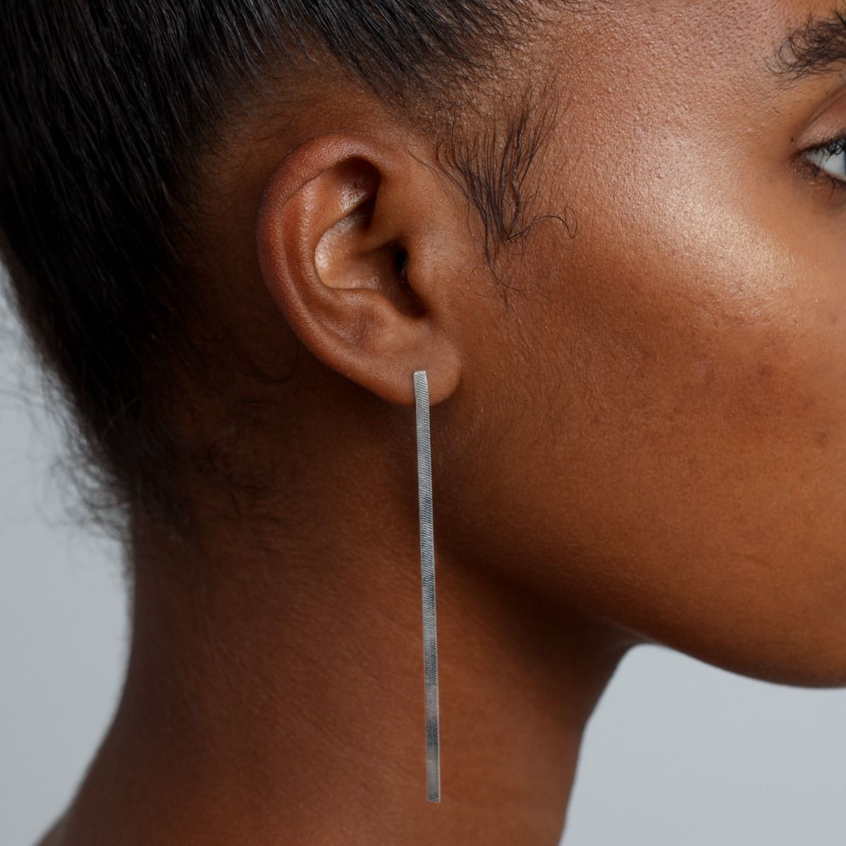 Brianna Herringbone Earrings [Sterling Silver]