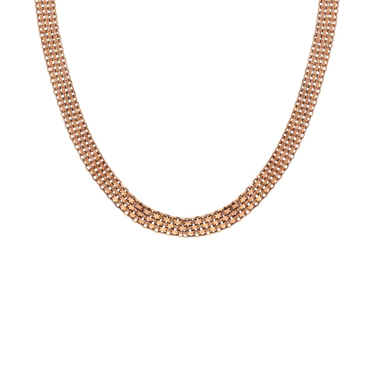 Herringbone Necklace [18K Rose Gold Plated]