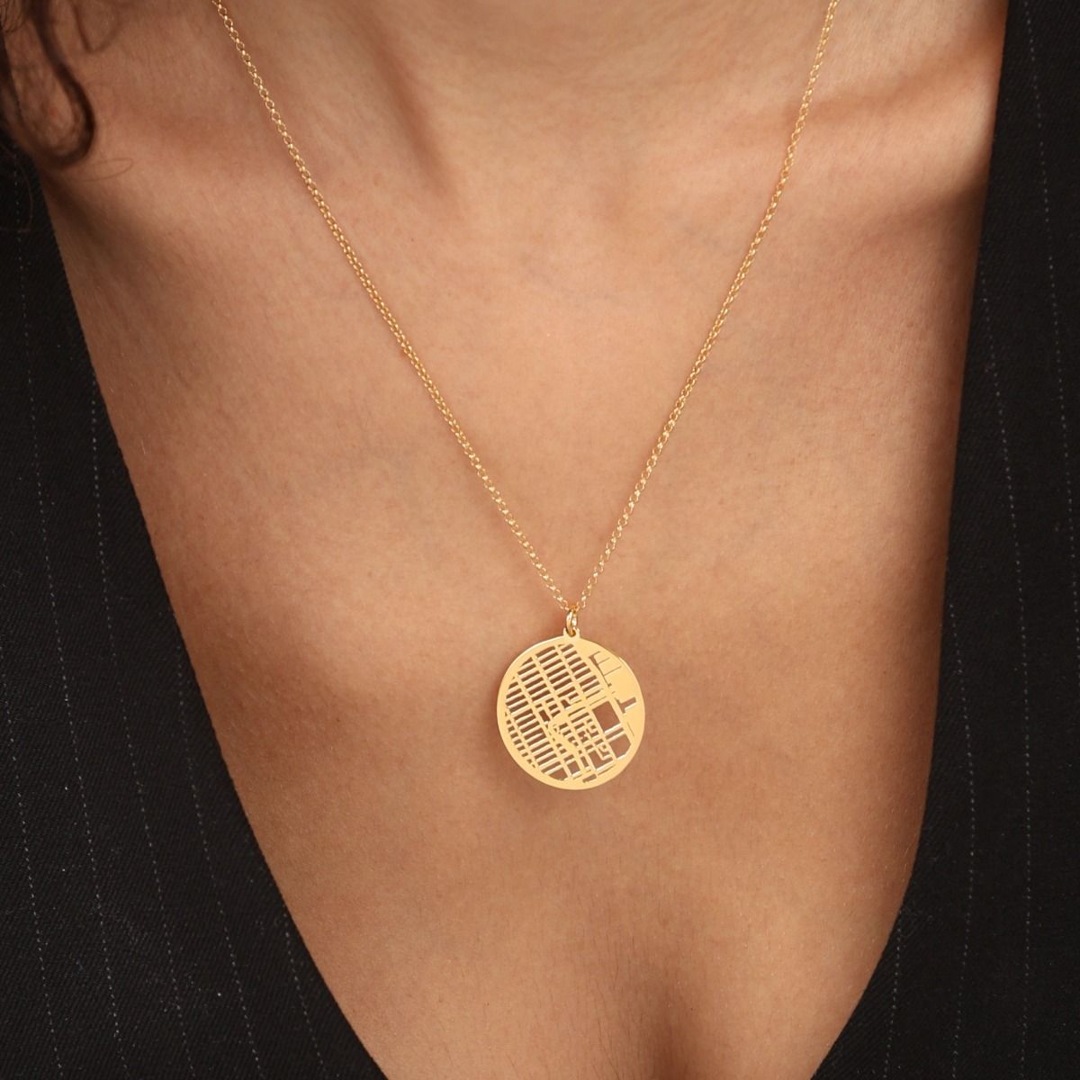 Precious Spot Map Necklace [18K Gold Plated]