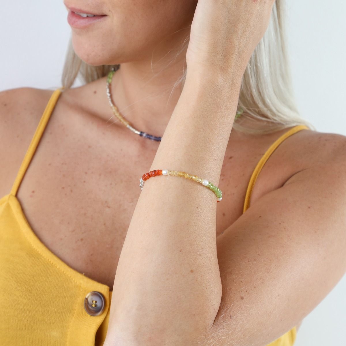 Gemstone Synergy Bracelet - Sterling Silver