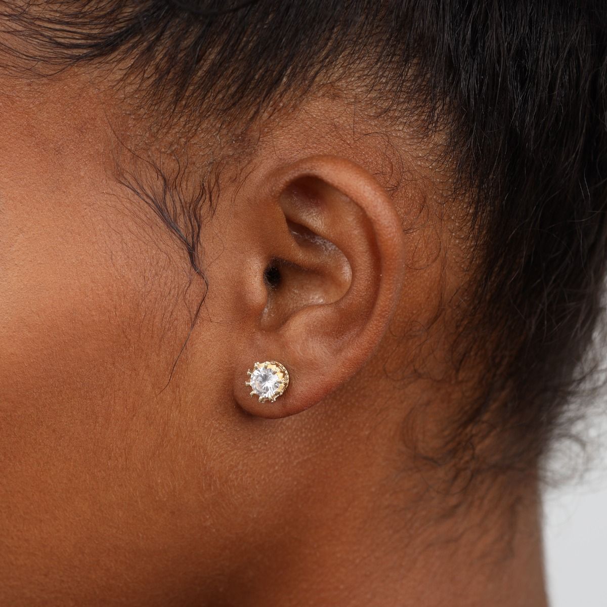 Crown Jewel Stud Earrings [Big]