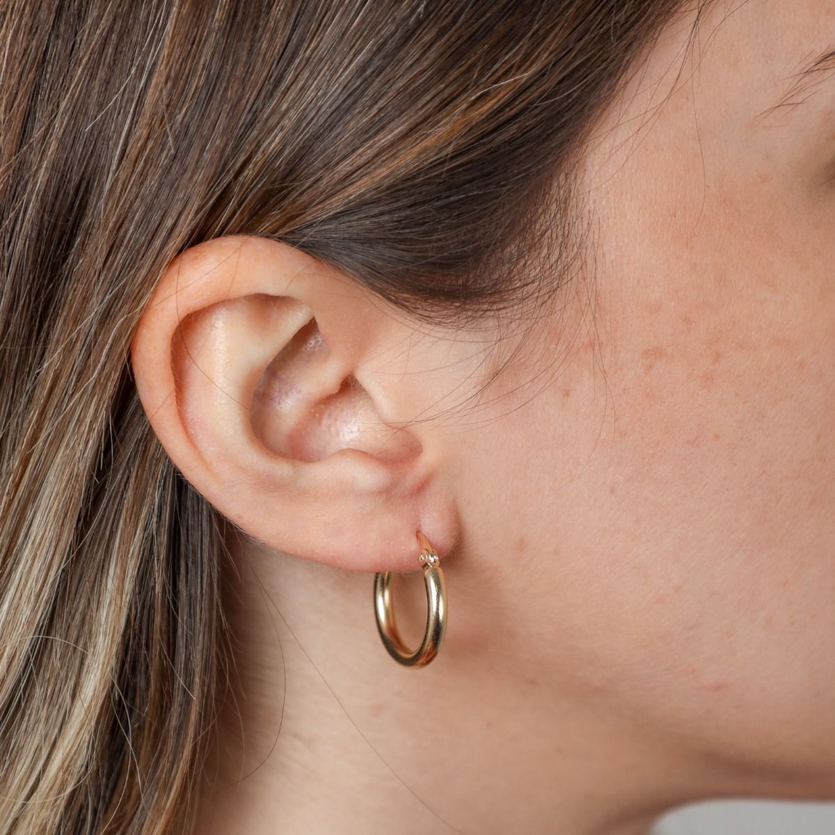 Thick Hoop Earrings [Small]