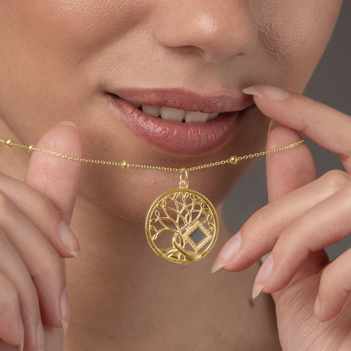 Tree of Life Necklace with Nano Bible [18K Gold Vermeil]