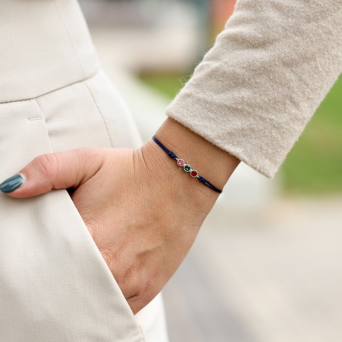 Birthstone Constellation Bracelet - Blue [Sterling Silver]