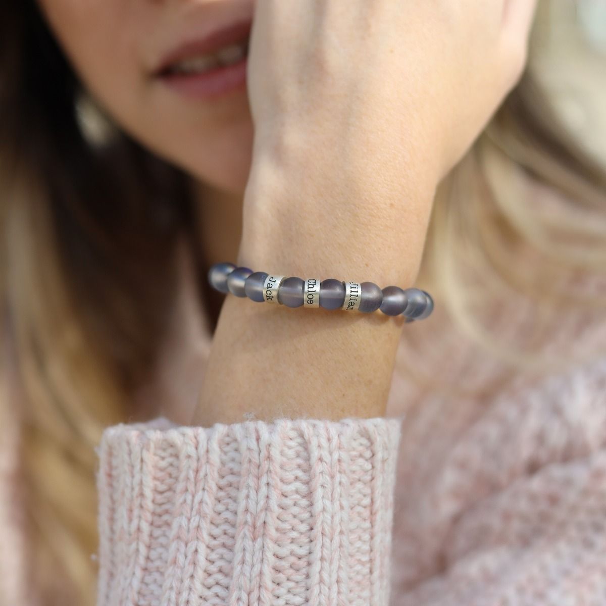 Blue Ocean Engraved Bracelet