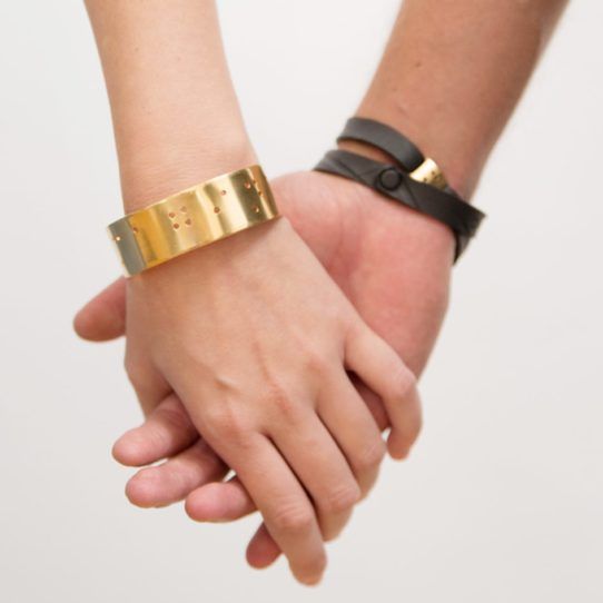 Wide Inspiration Braille Cuff