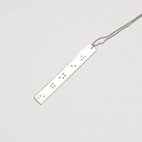 Unforgettable Memories Braille Necklace  - Sterling Silver