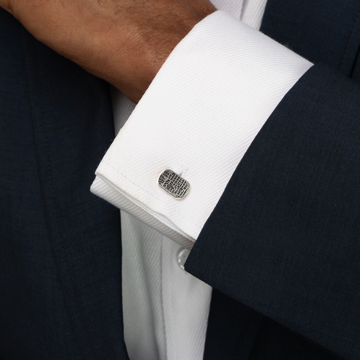 Legacy Map Eclipse Cufflinks [Sterling Silver]