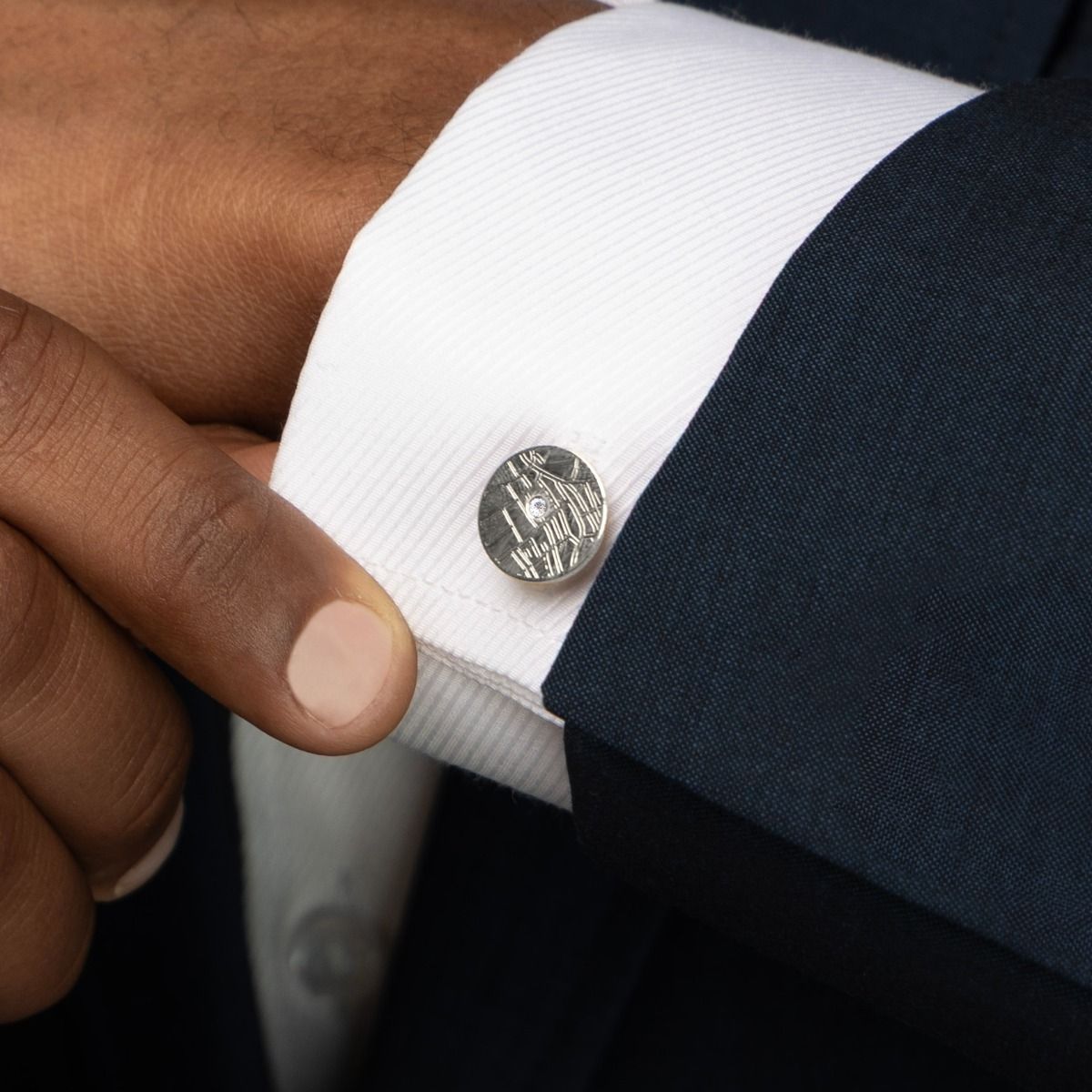 Navigator's Map Etched Cufflinks [Sterling Silver]