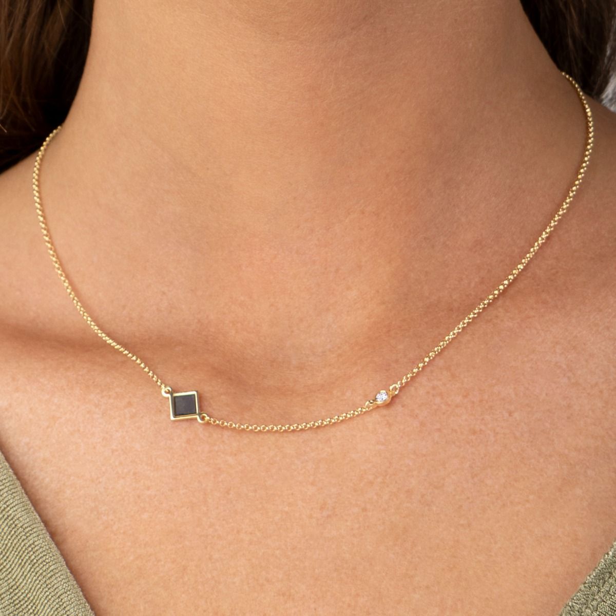 Maria Diamond Necklace with Nano Bible [18K Gold Vermeil]