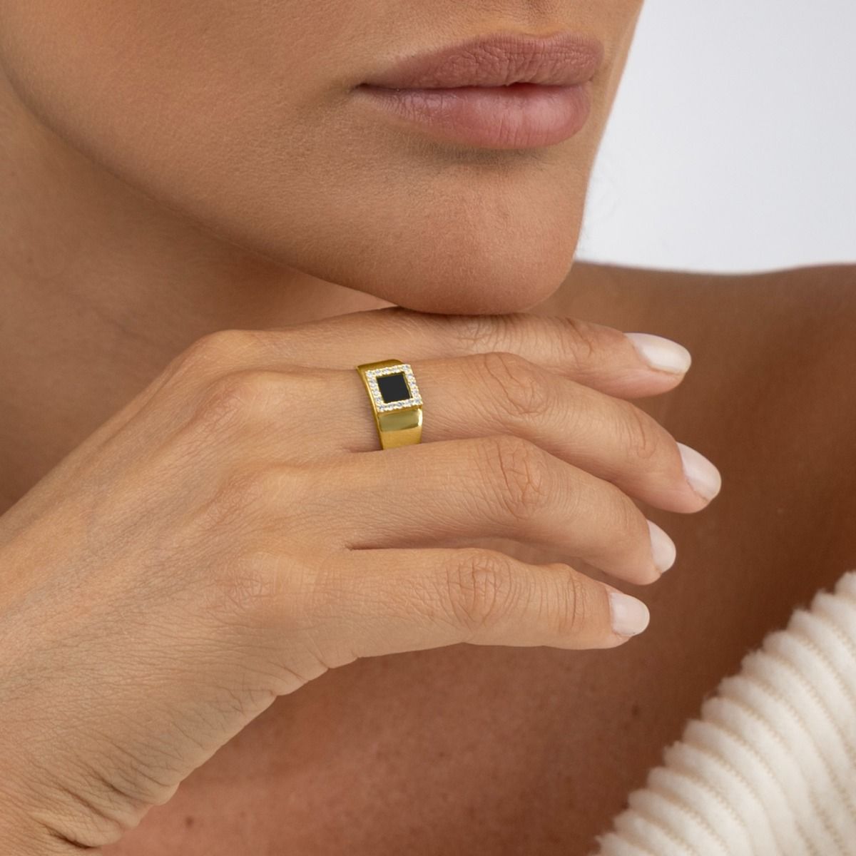 Amelia Diamond Ring with Nano Bible [18K Gold Vermeil]