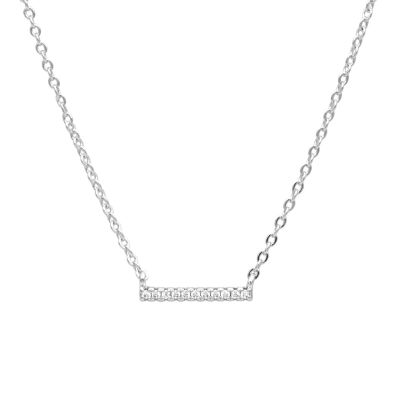 Aurora Pavé Bar Necklace