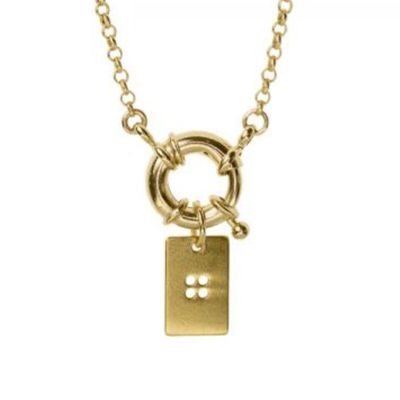 Go Bold in Braille Initial Necklace
