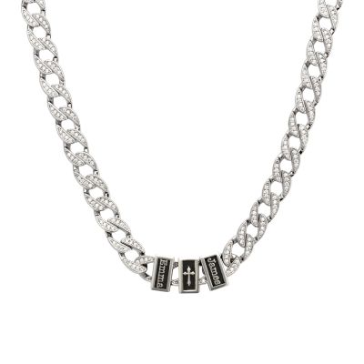 Iced Cuban Link Chain With Cross