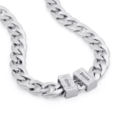 Cuban Link Chain with Iced Charms