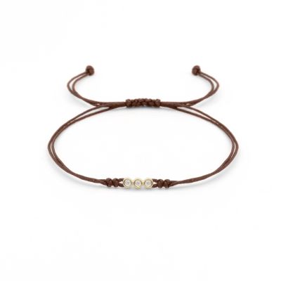 Diamond Constellation Bracelet - Brown [14 Karat Gold]