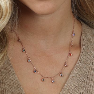 Happiness Galore Necklace [18k Rose Gold Plated]