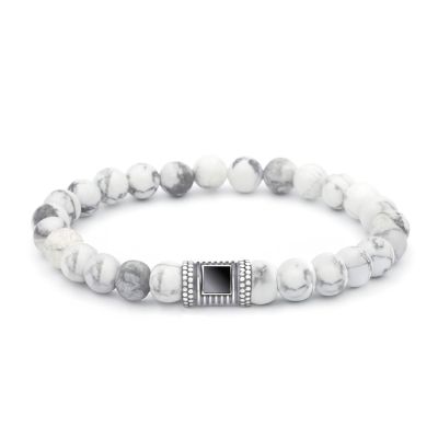 Howlite Women Bracelet with Nano Bible