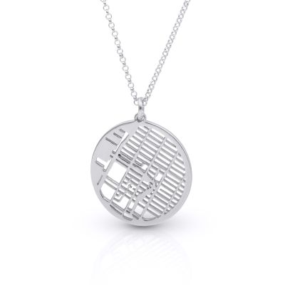 Precious Spot Map Necklace [Sterling Silver]