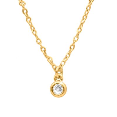 Mirella Crystal Necklace [Gold Plated]