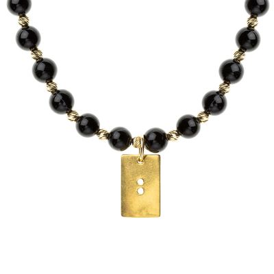 Night Glow Braille Initial Necklace