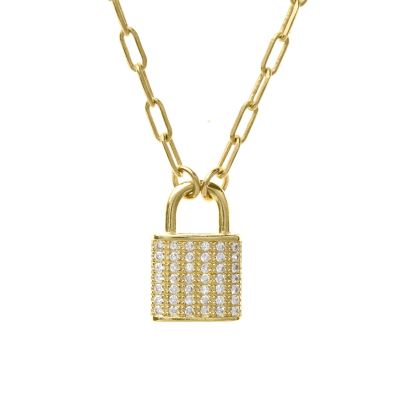 Secret Lock Necklace with Crystals