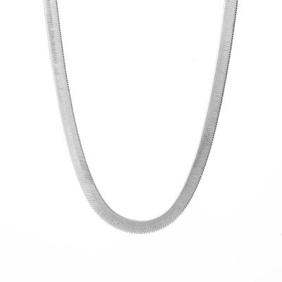 Ann Herringbone Necklace [silver plated]
