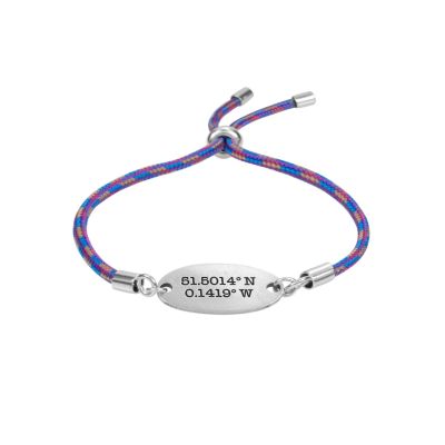 Cherished Touch Coordinates Bracelet - Silver Plated