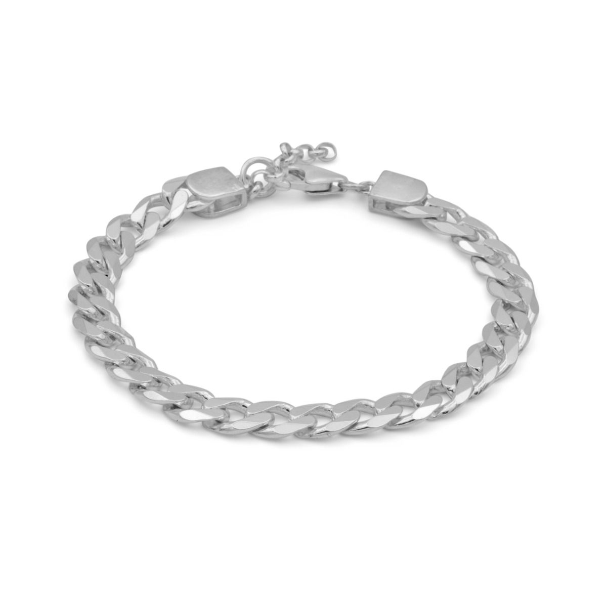 Classic Curb Chain Bracelet Sterling Silver For Women by Braillo Classic Curb Chain Bracelet Sterling Silver For Women by Braillo