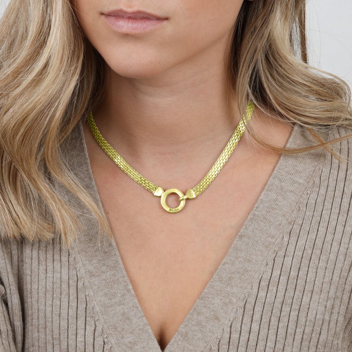 Name ring necklace online
