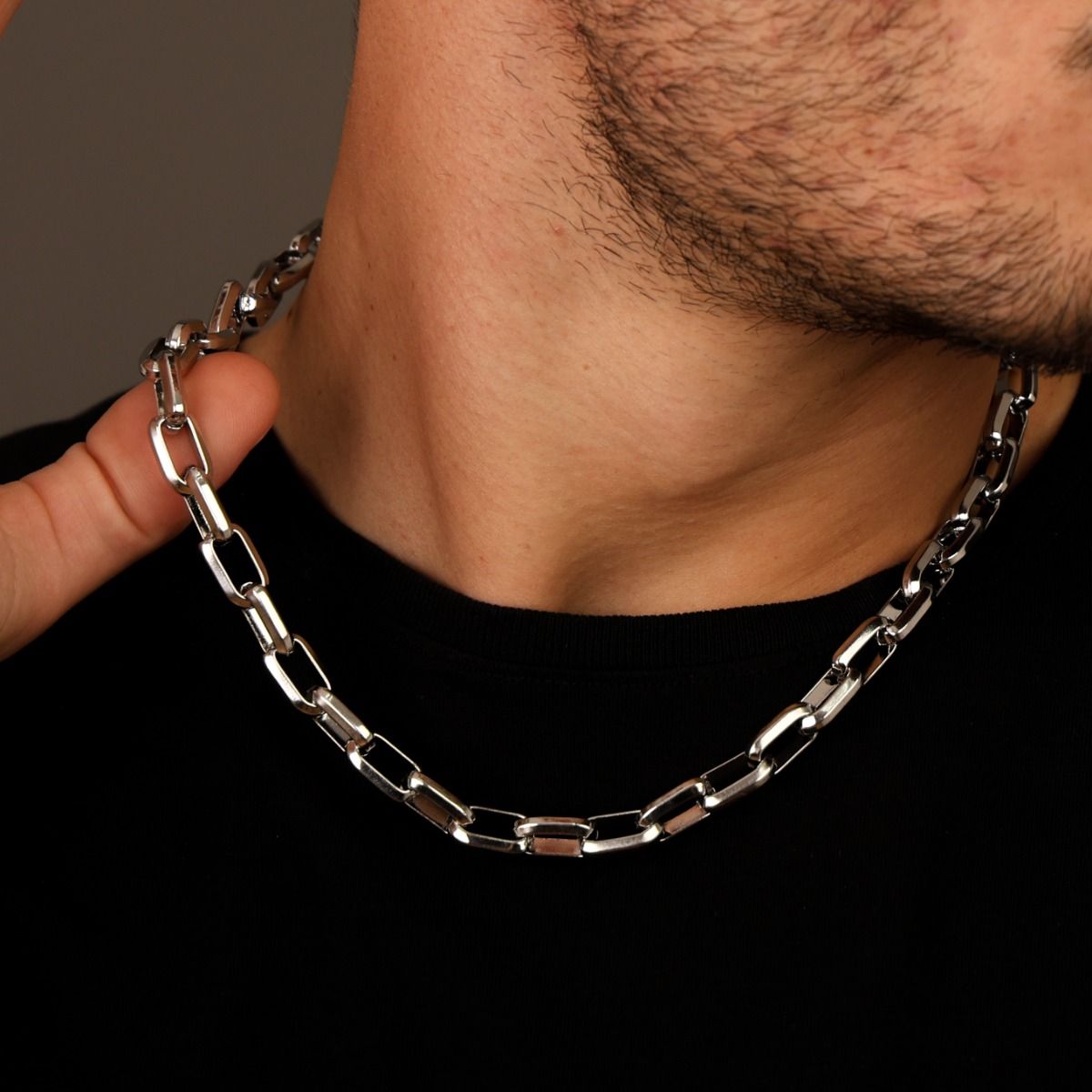 Stainless steel link necklace on sale